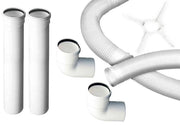 Kit tubo flessibile caldaia condensazione dn 80 10 mt.  canna fumaria tubo plastica PPS CE Made in Italy
