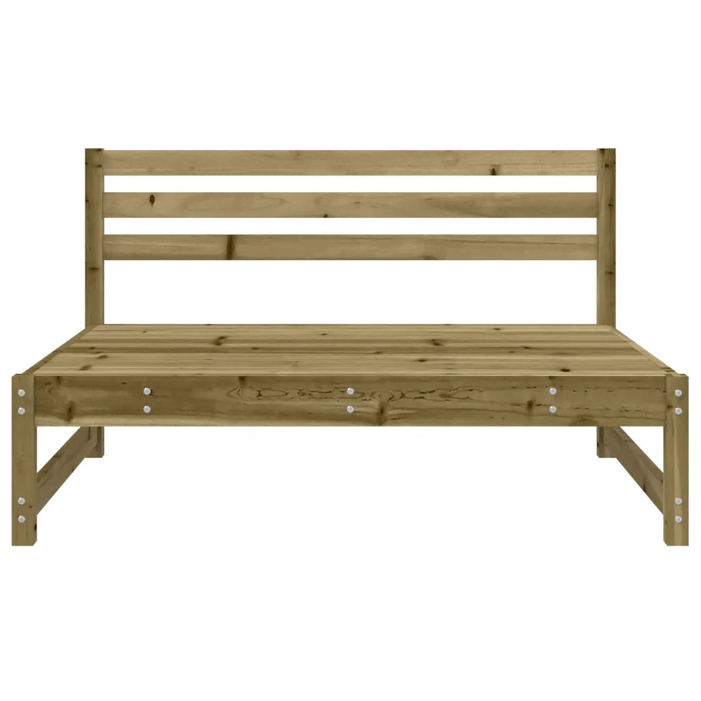 Divano componibile-Divani Centrali da Giardino 2pz 120x80 cm Legno Impregnato Pino