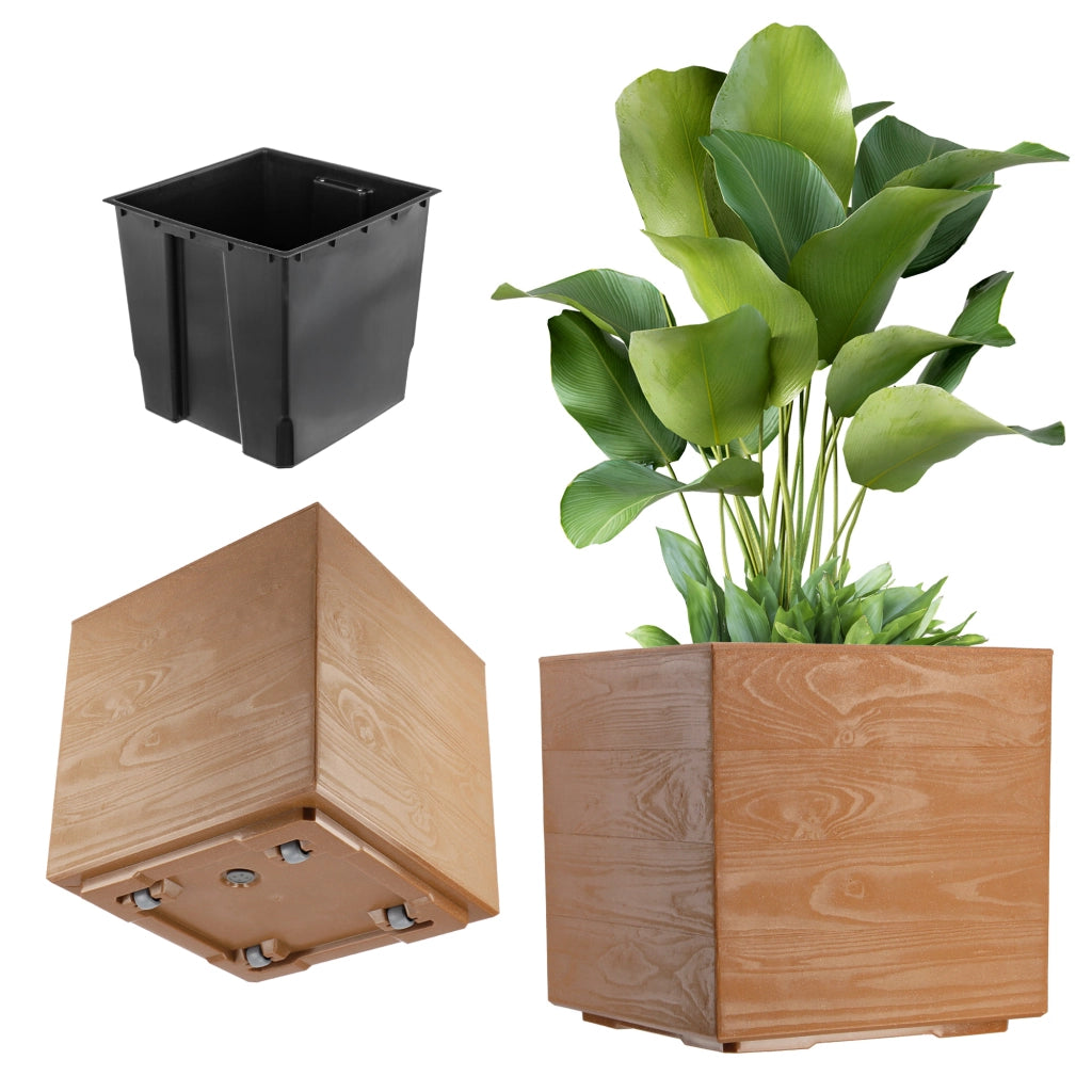 KADAX Zestaw Kwietnik KARO ECO wood 400x400 deska