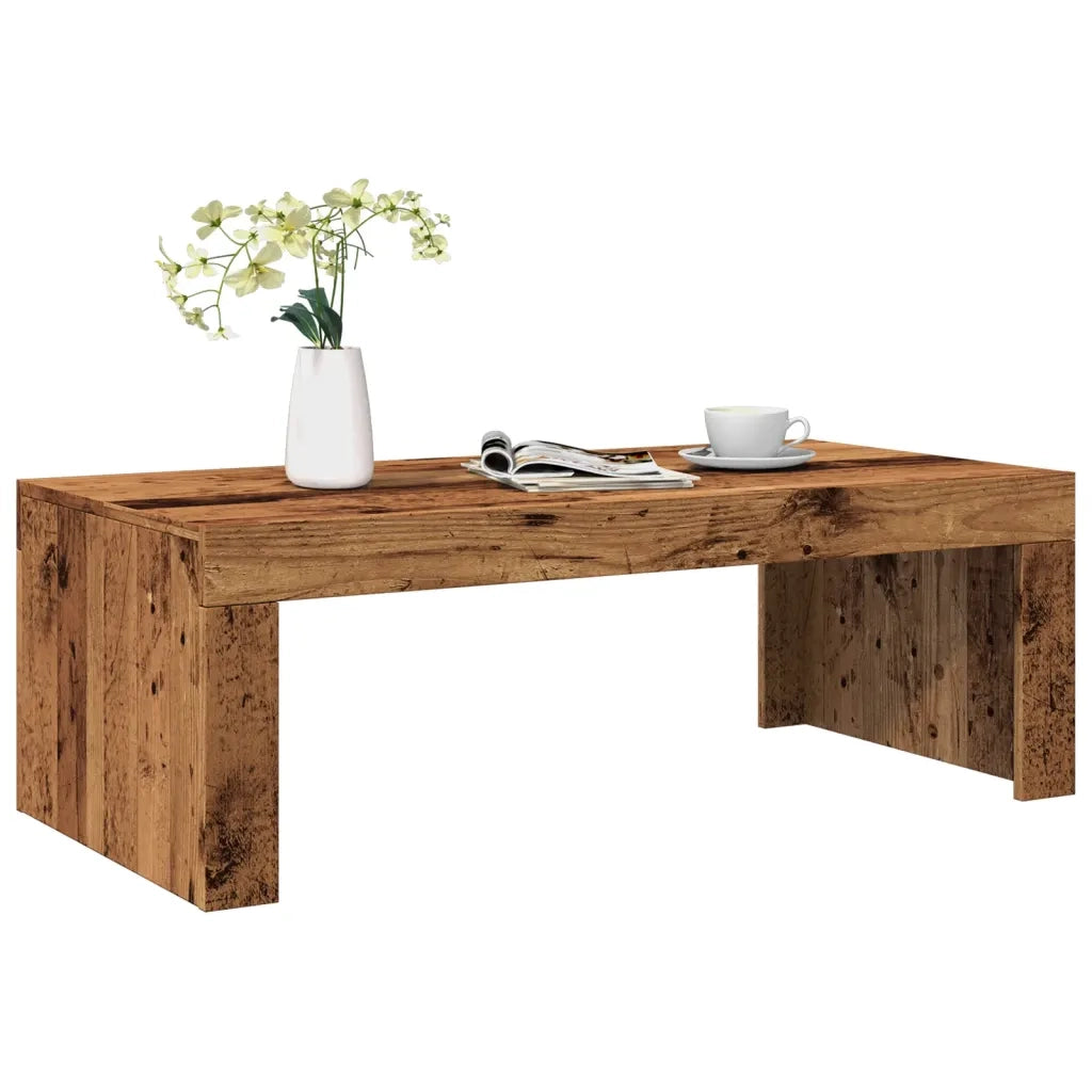 Tavolino da Salotto-Tavolino da soggiorno-Tavolo Legno Antico 102x50x35 cm in Truciolato 634015