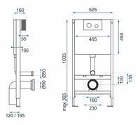 Supporto Set Da Incasso Per Vasi Wc Con Bottone H Black