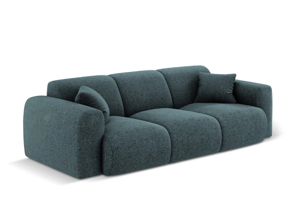 Cosmopolitan Design - Divano "Nolio" 3 posti in ciniglia petrolio 
