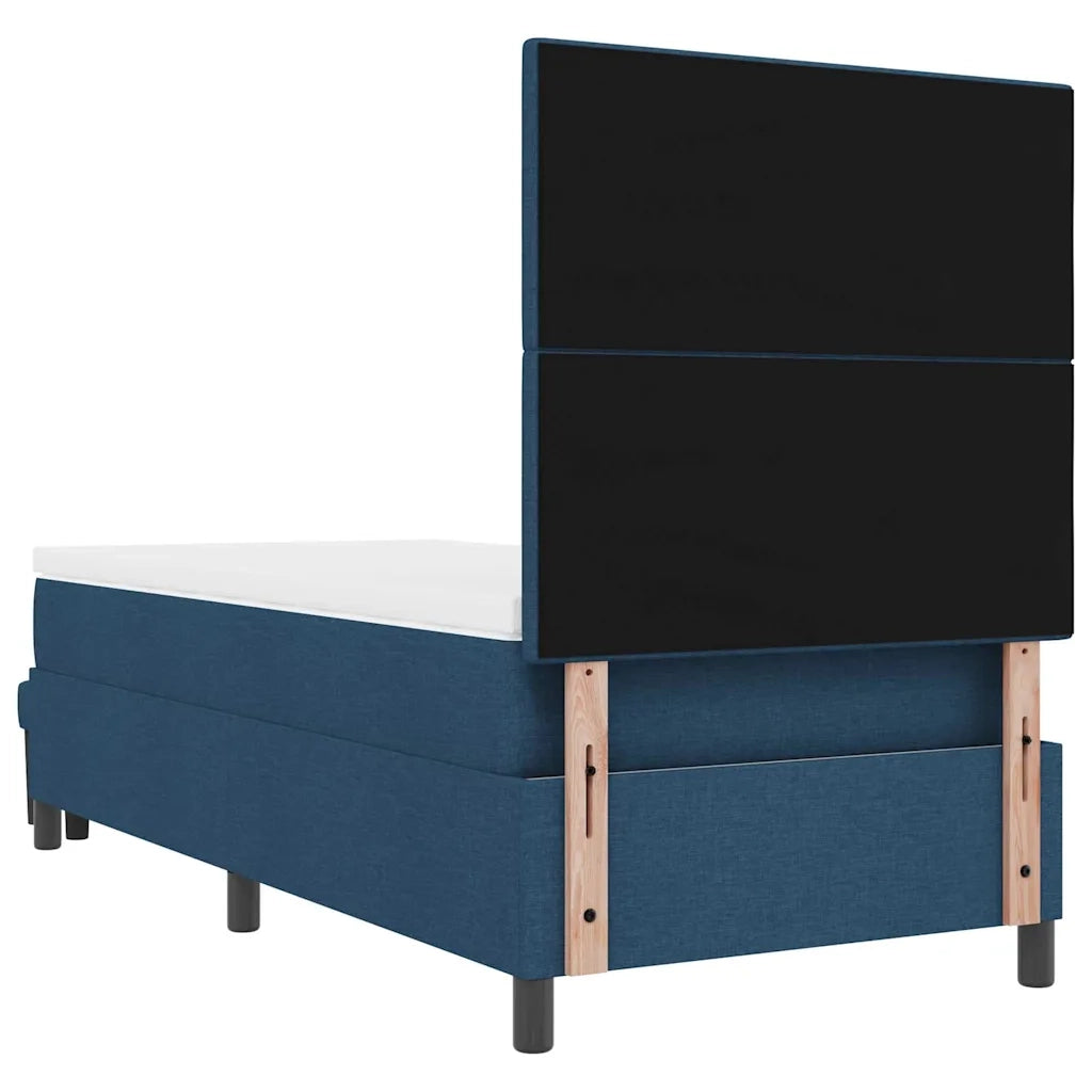 Letto a molle con testiera Blu 90 x 200 cm Tessuto 3344043