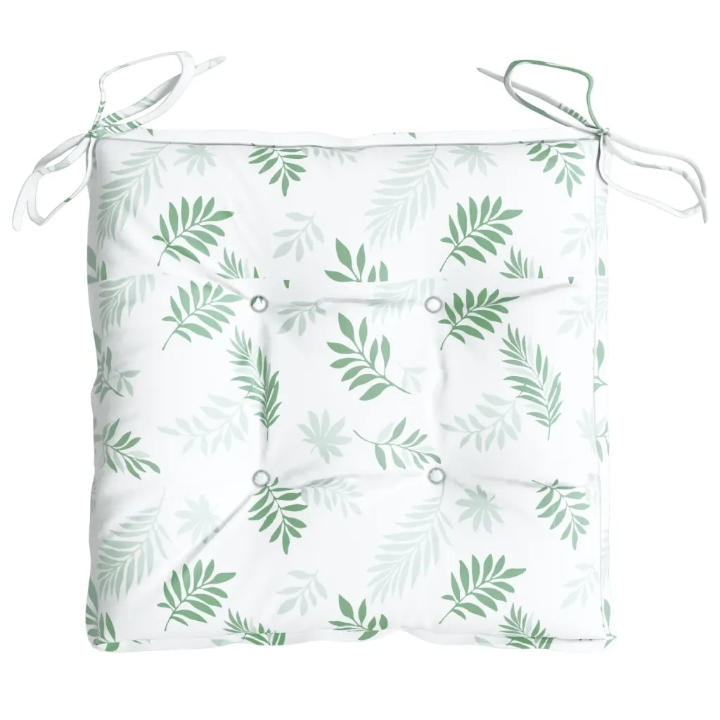vidaXL Cuscini per Sedia 6 pz Motivo a Foglie 40x40x7 cm in Tessuto