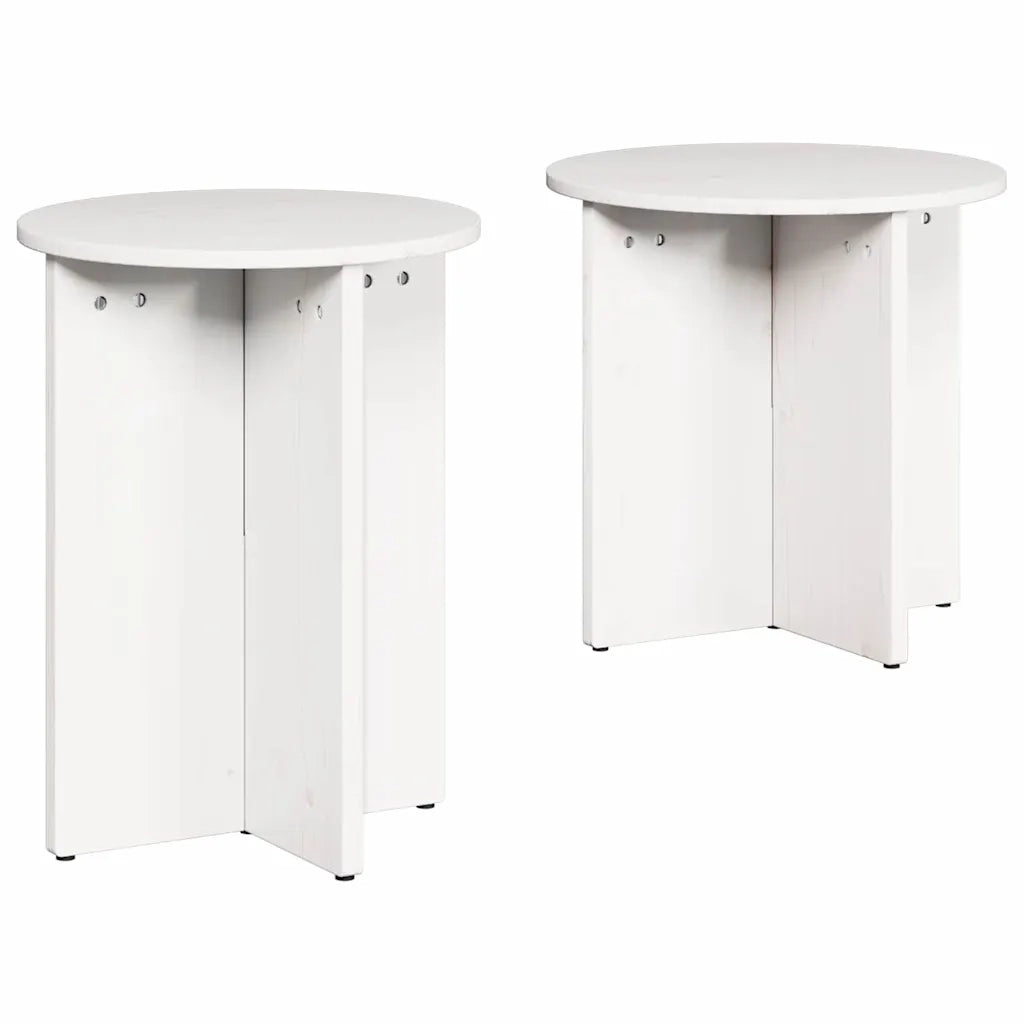 vidaXL Tavolino da salotto 2 pcs Bianco 41.5 x 41.5 x 41 cm