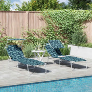 Lettino da sole 2 pcs Verde 58 x 188 x 77cm Poliestere 42003067