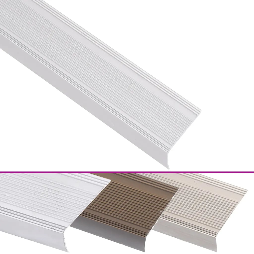 Profili a L per Gradini 15 pz in Alluminio 90 cm Argento CFW2087563