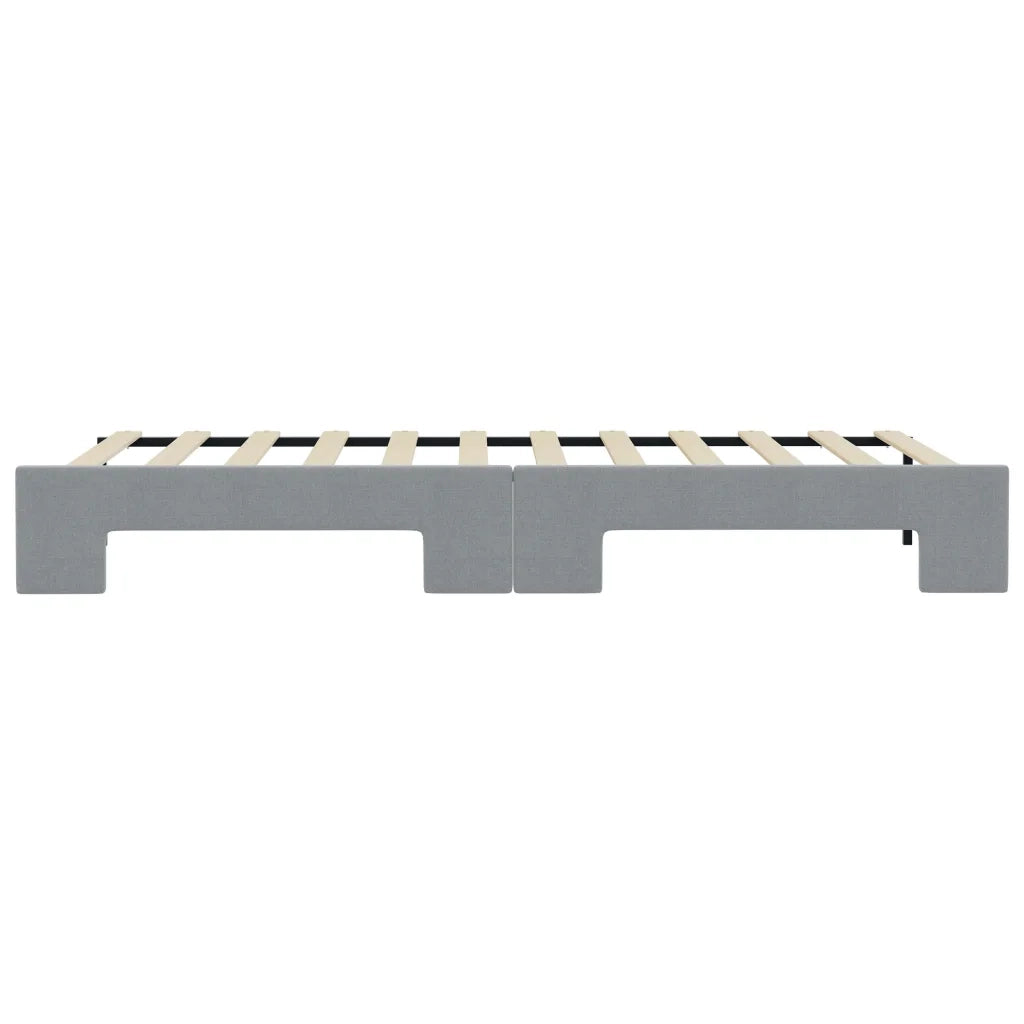 Divano Letto con Letto Estraibile Grigio Chiaro 100x200 Tessuto 3197639