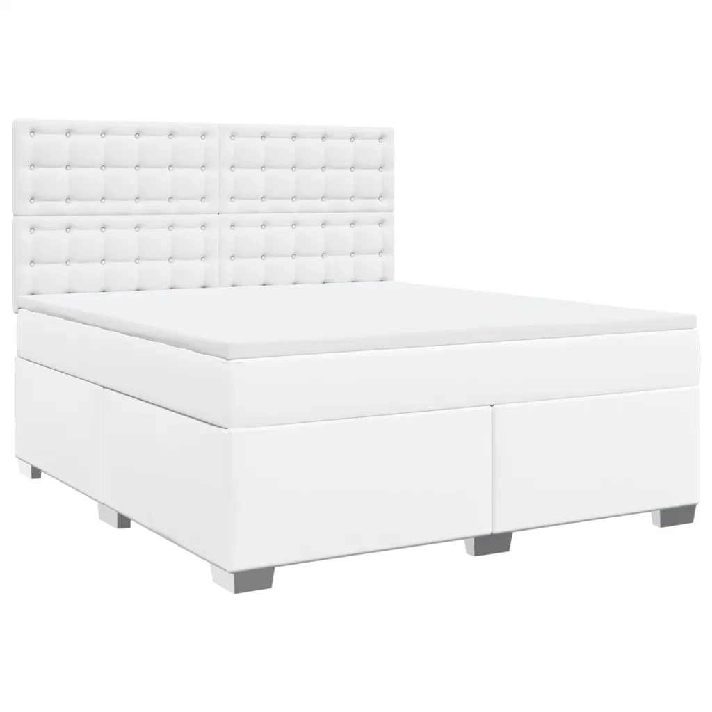 Giroletto a Molle con Materasso Bianco 180x200 cm in Similpelle 3290733
