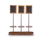 Securit WB-WR-3 lavagna e accessori Nero, Marrone, Legno Melammina, Metallo, Resina, Legno