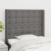 Testiera ad Orecchio Grigio Scuro 83x16x118/128 cm in Tessuto 3119989