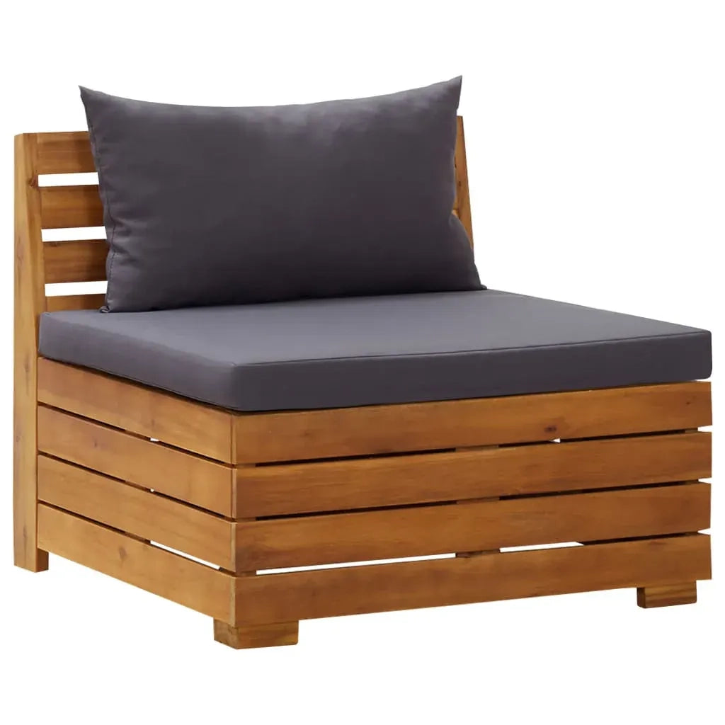 Divano da Giardino a 2 Posti e Cuscini-Sofa da Giardino-Divano da esterno Legno Massello di Acacia 711242