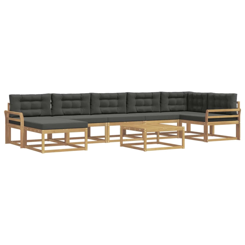 Set di divani da esterno 8 pz Bianco e Antracite 3386796