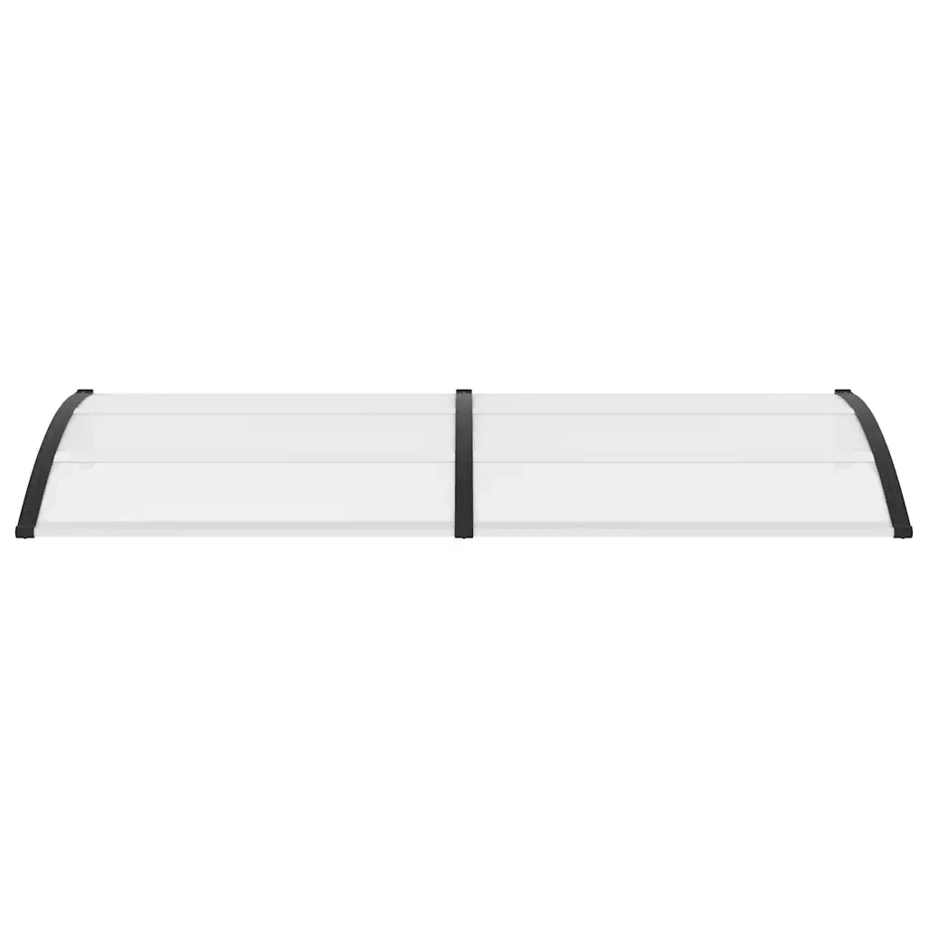 Pensilina per Porta Nera e Trasparente 240x75 cm in PCcod mxl 73462
