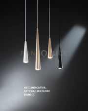 SOSPENSIONE NOA H.25CM D.5,5CM BIANCO 1 LUCE ATTACCO GU10