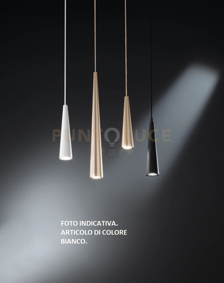 SOSPENSIONE NOA H.25CM D.5,5CM BIANCO 1 LUCE ATTACCO GU10