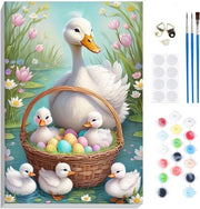 Schilderen su nummer per adulti, set a cornice con acrilica, arte e decorazione, perfetto come regalo per Pasqua e decorazione domestica