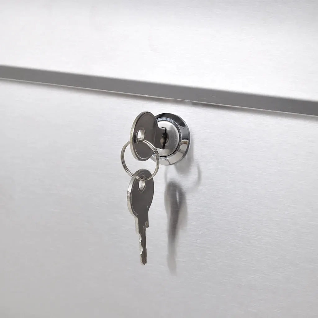 Casetta della Posta Doppia con Supporto in Acciaio Inox