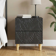 Comodino Nero 43 x 34,5 x 48 cm Legno ingegnerizzato 894987