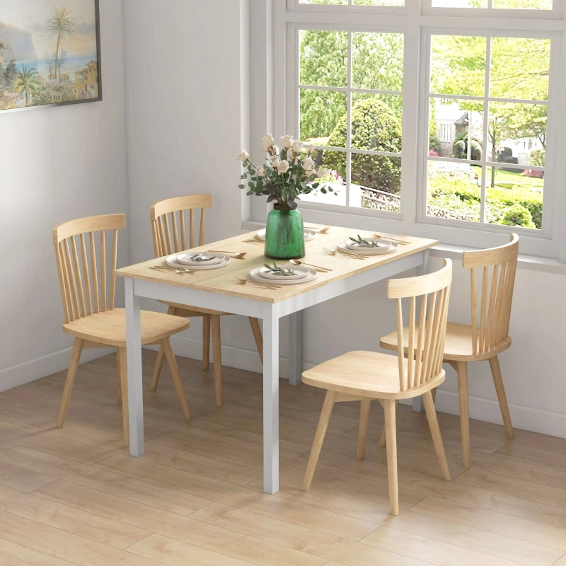 Tavolo da pranzo - 120x75 cm - stile country - per 4 persone - legno naturale - sala da pranzo