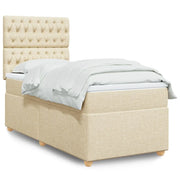 Giroletto a Molle con Materasso Crema 90x200 cm inTessuto 3293475