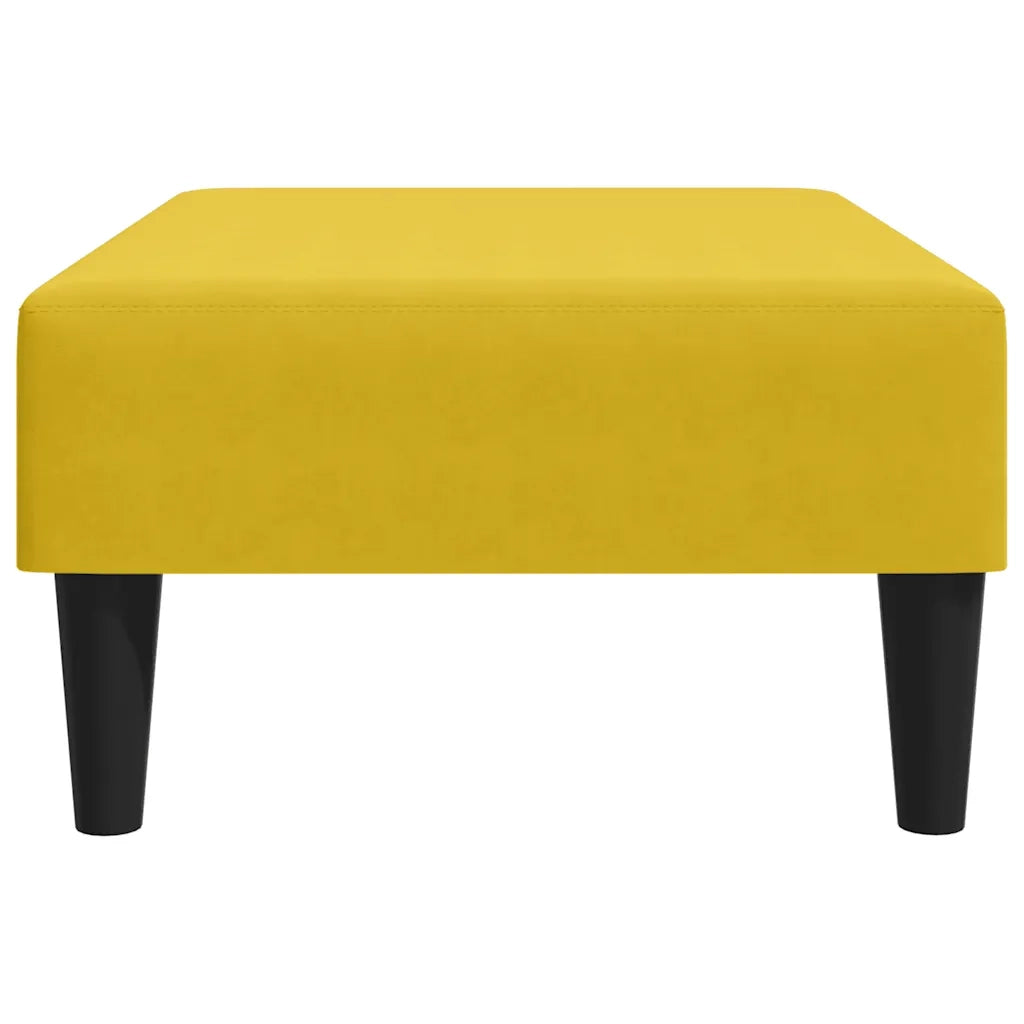 Poggiapiedi Giallo 77x55x31 cm in Velluto
