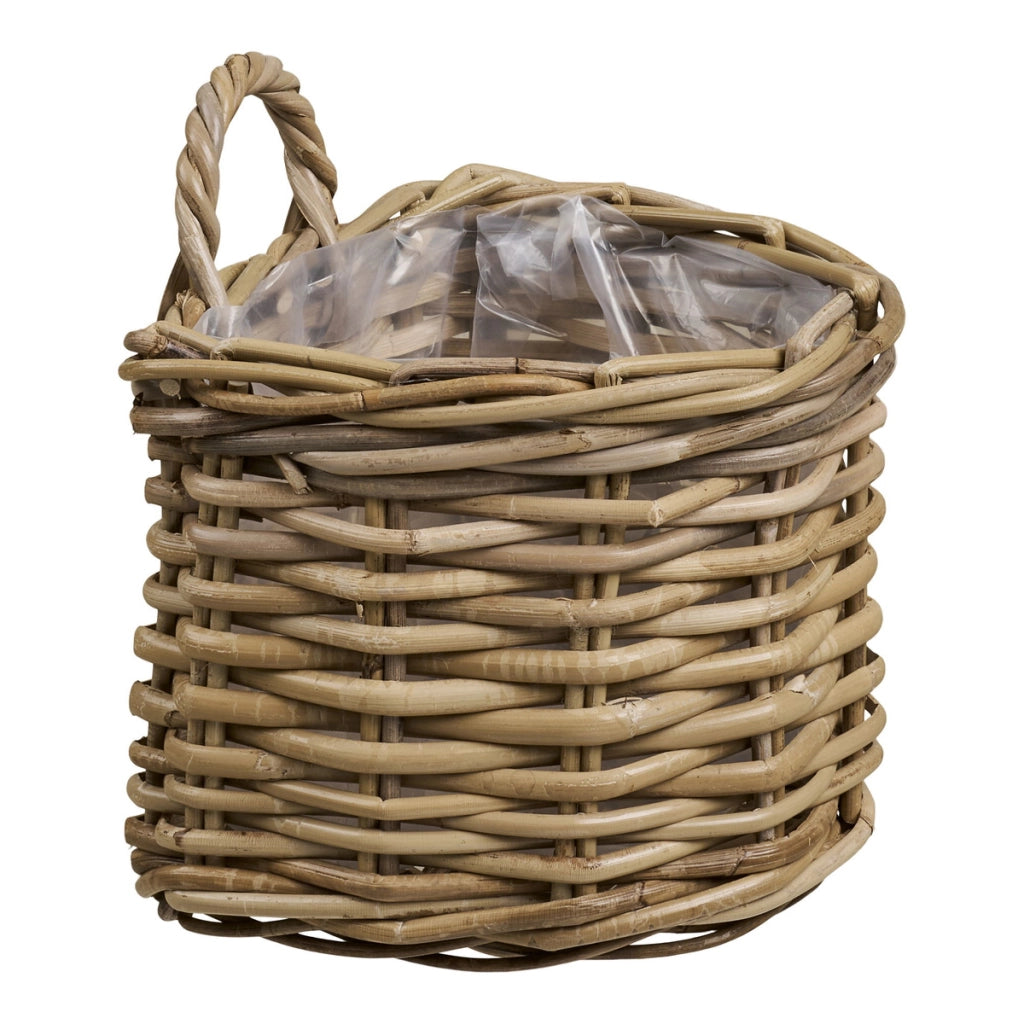 Cesto Portaoggetti Keli, Marrone, Rattan, 23x37x27 cm