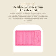 Forma a forma 3D di bambù in silicone - stampo per torta - stampo per fondant - set di stampi in silicone - modello di bambù - per torte DIY