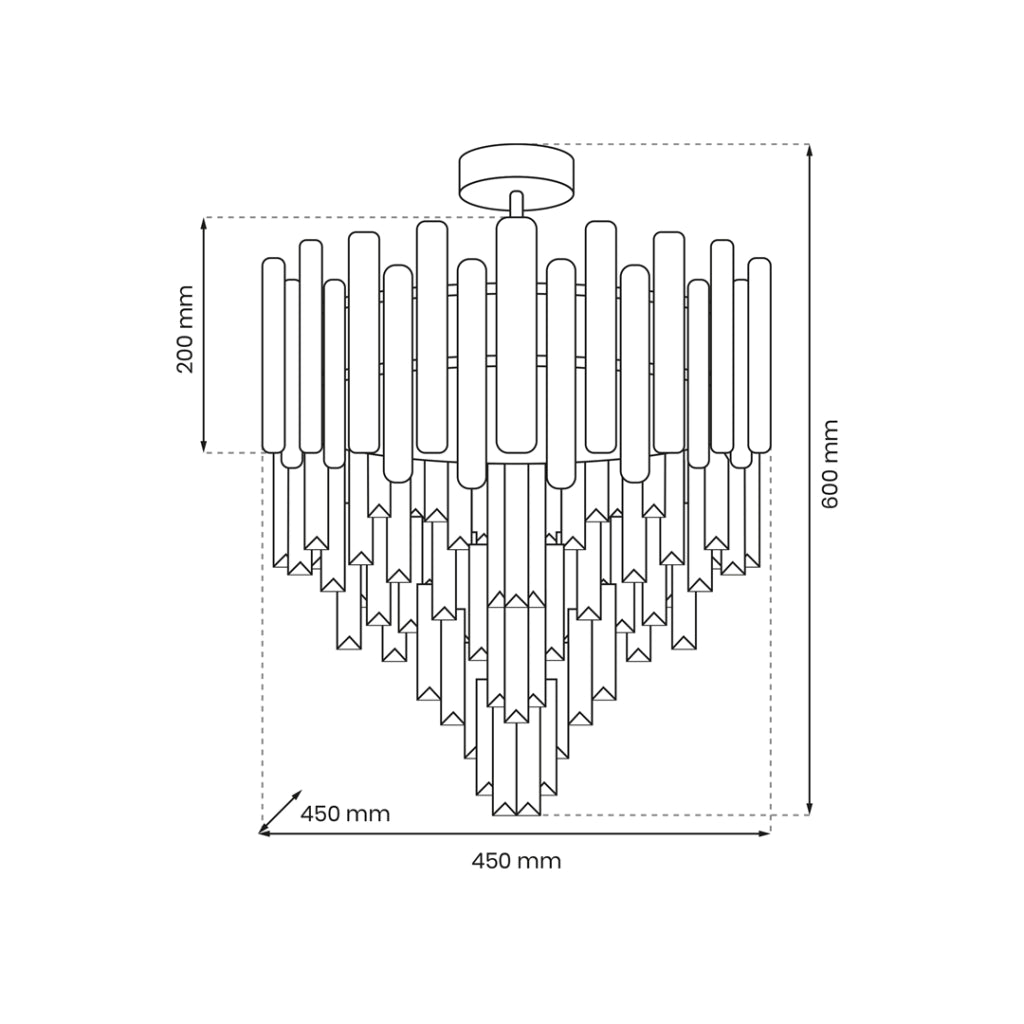 Lampadario Madison in cristallo 9xE14 Milagro ML8805