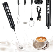 Manuale automatico miscelatore di latte portatile con doppia guardia - ricarica USB - per caffè latte cappuccino crema uova - miscelatore di latte raccoglitore di uova