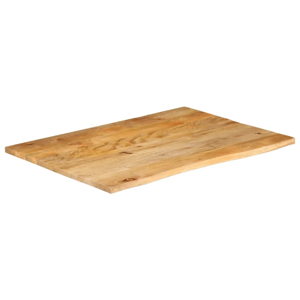 Piano Tavolo Bordi Vivi 110x80x2,5cm in Legno Massello di Mango 370461