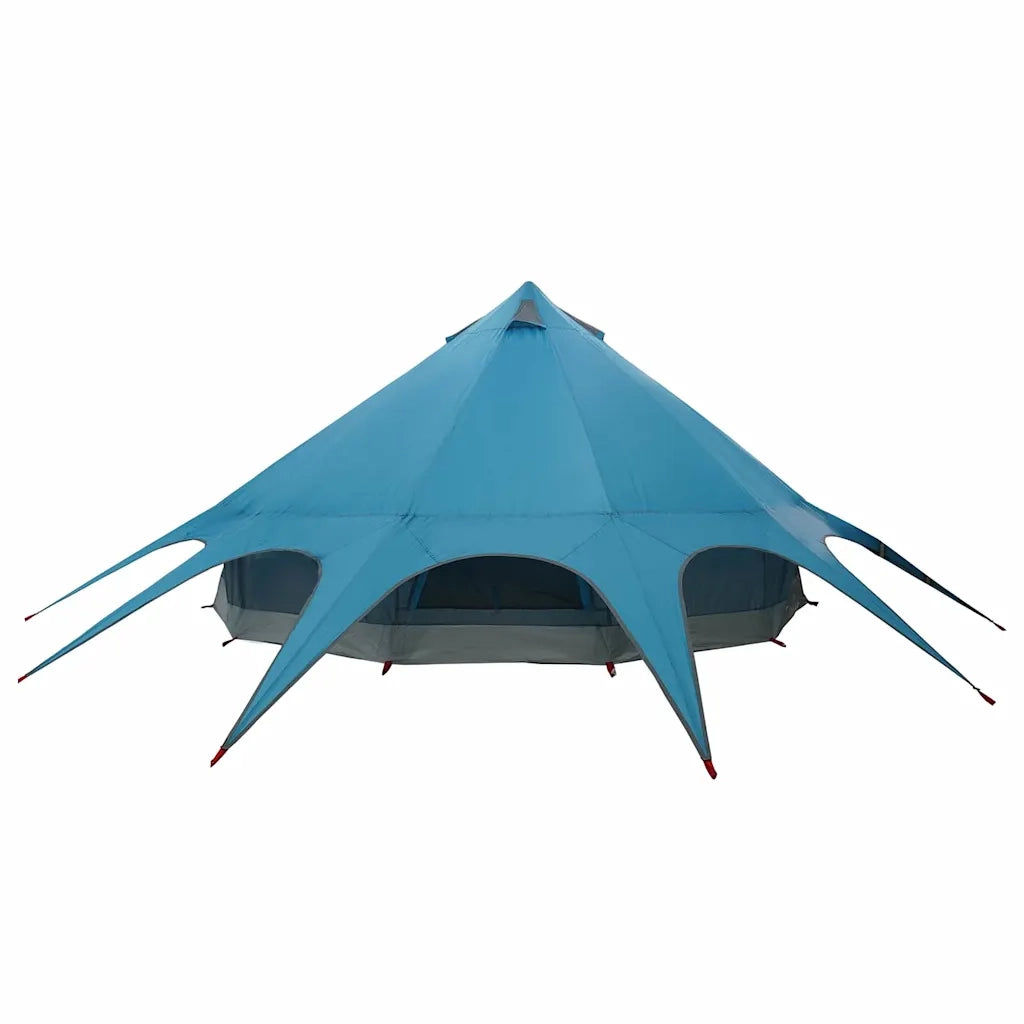 Tenda Teepee per 7 persone-Tenda da campeggio Blu e Grigio 600 x 600 x 347 cm