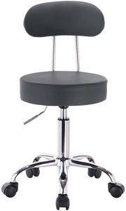 Sedia per ufficio - Sedie - Sedia per salotto - Altezza regolabile - Stile ergonomico - Schienale - Pelle in pelle - Rotazione 360° - Girevole - Comoda - Grigio