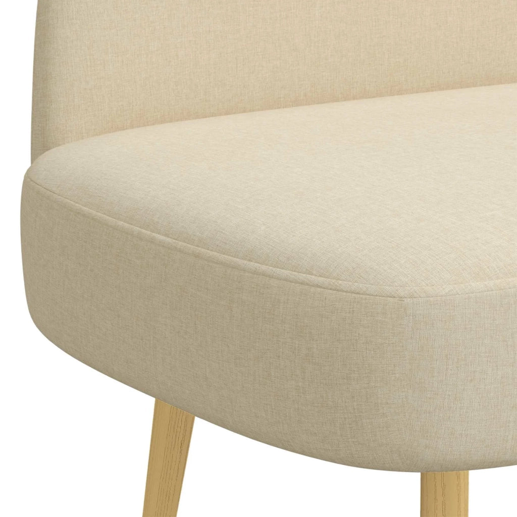 Panchina imbottita con schienale Crema 110 x 60 x 76 cm 42040763