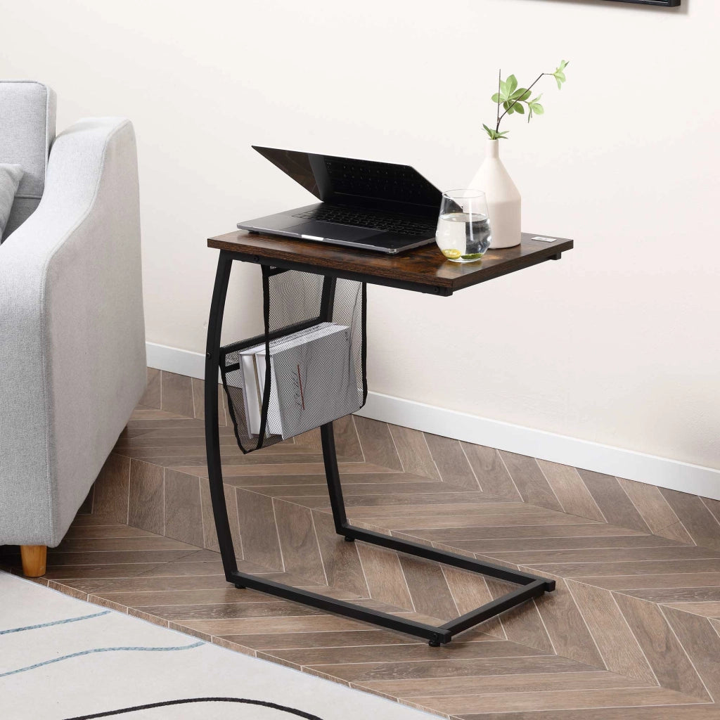 Comodino con contenitore ¨C zephmum ¨C 53x35x64,5 cm marrone r¨²stico