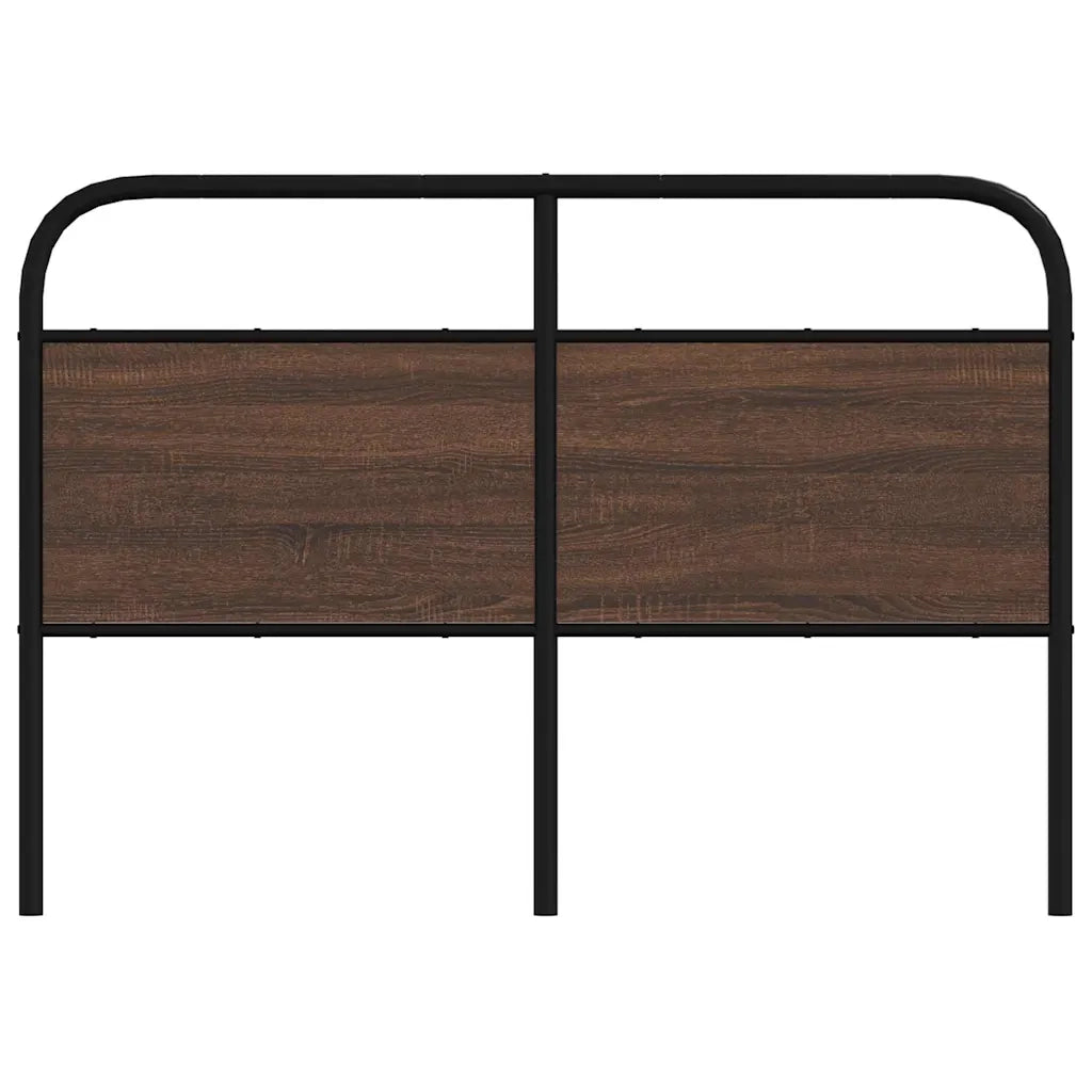 vidaXL Testiera Rovere Marrone 135 cm in Acciaio e Truciolato