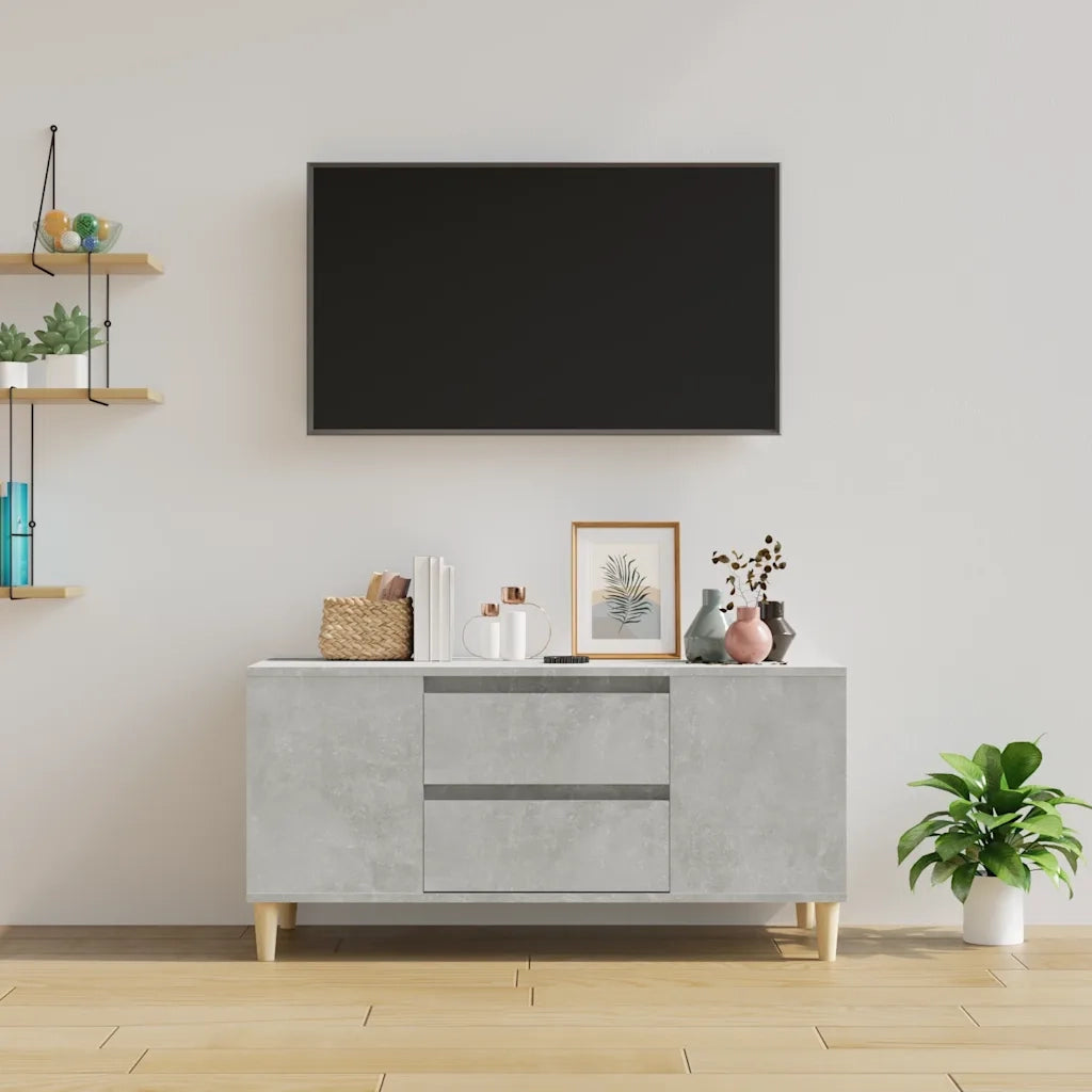 Mobile per TV Grigio Cemento 102x44,5x50 cm Legno Multistrato cod mxl 26866