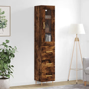 Credenza Rovere Fumo 34,5x34x180 cm in Legno Multistrato 3199230