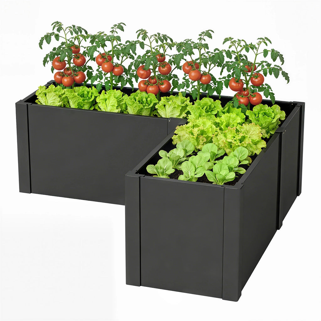 Letto da giardino in metallo ¨C Zephmum ¨C Grigio antracite 150x150x55 cm