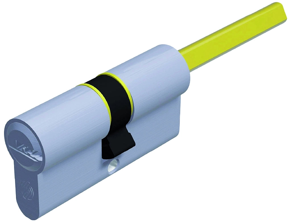 Securemme CILINDRO CROMO SATINATO K2 CON CODOLO 5 chiavi mm. 75 (30+45)
