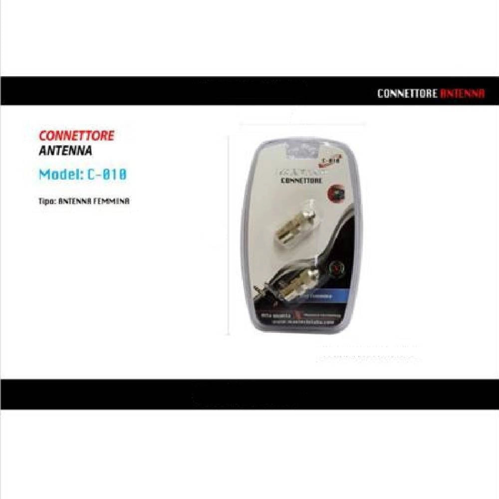 Trade Shop - Adattatore Connettore Antenna Femmina Cavo Coassiale Antenna Tv Maxtech C-010 -