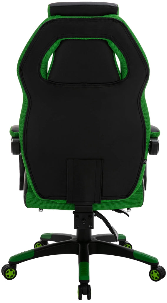Sedia da ufficio Clovis in similpelle Nero/verde