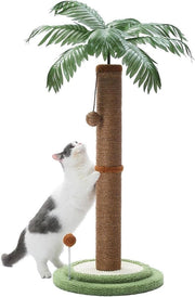 Palo per gatti alto 85 cm con albero di cocco e palline interattive per interni - Mocha