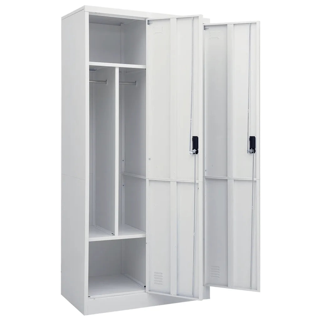 Armadio Grigio Chiaro 80x50x180 cm in Acciaio 335967