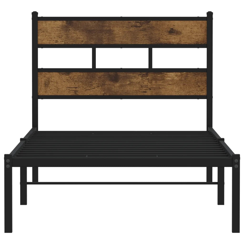Giroletto senza Materaso in Metallo Rovere Fumo 90x190 cm