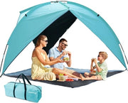 Tenda da spiaggia con protezione UV per 2-3 persone - UPF80+ - Protezione dal vento - Leggera - Aggiornamento 2024