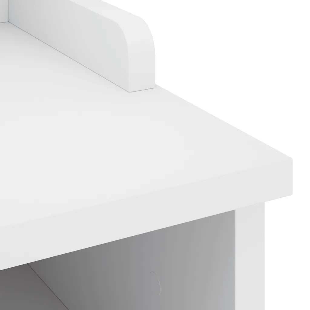 Panca da Corridoio-Sgabello-Panca con Contenitore SANDNES Bianca 87x40x50 cm in Legno di Pino 193791