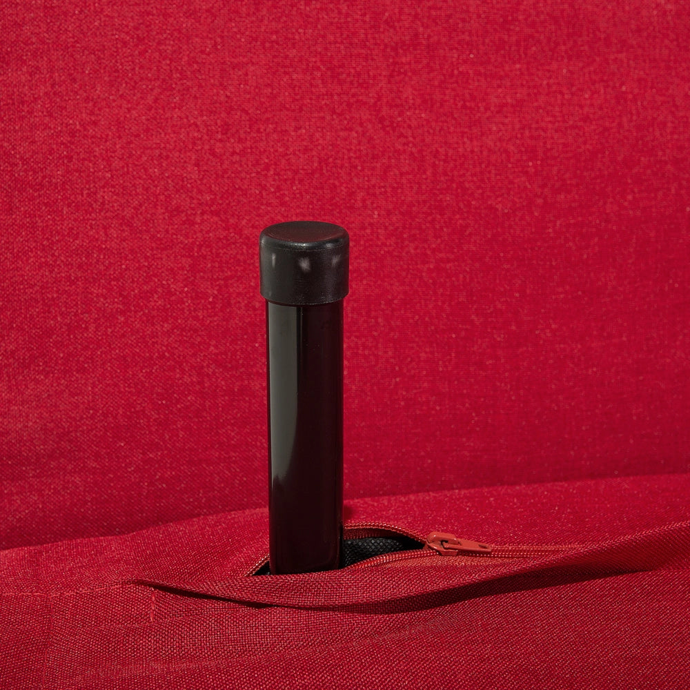Divano letto con rivestimento in tessuto rosso poltrona letto singola pieghevole