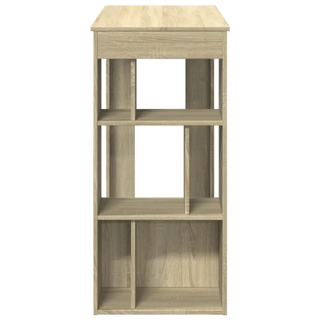 vidaXL Tavolo Bar con Rastrelliera Sonoma 102x50x103,5 cm Multistrato