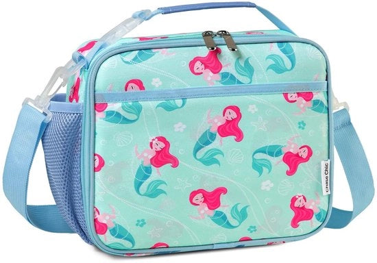 Borsa di Packed Lunch per Bambini, Borsa Isolante per Packed Lunch per Ragazzi e Ragazze con Maniglia di Fissaggio Regolabile Borsa Leggera per Scuola con Contenitore per Bottiglia Esterno